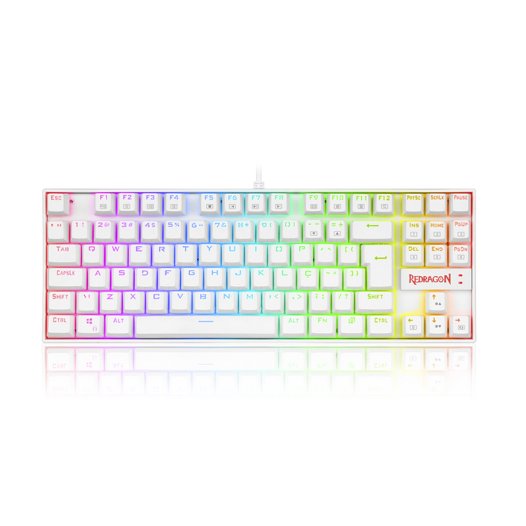 TJM Redragon K552W-RGB, Kumara, 80% Mechanical, Wired TKL, Blue Switches, Gaming Keyboard