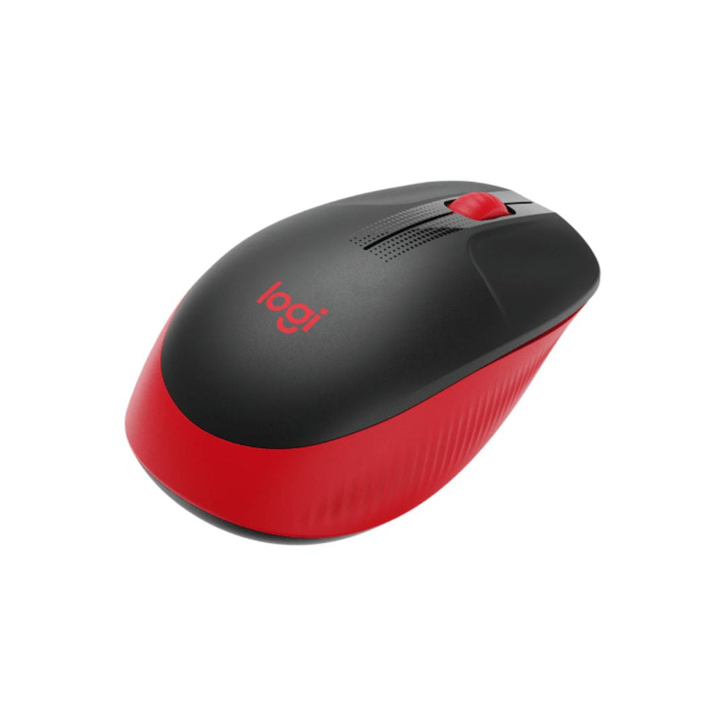 TJM Logitech M190 Full-Size Wireless Mouse - Red