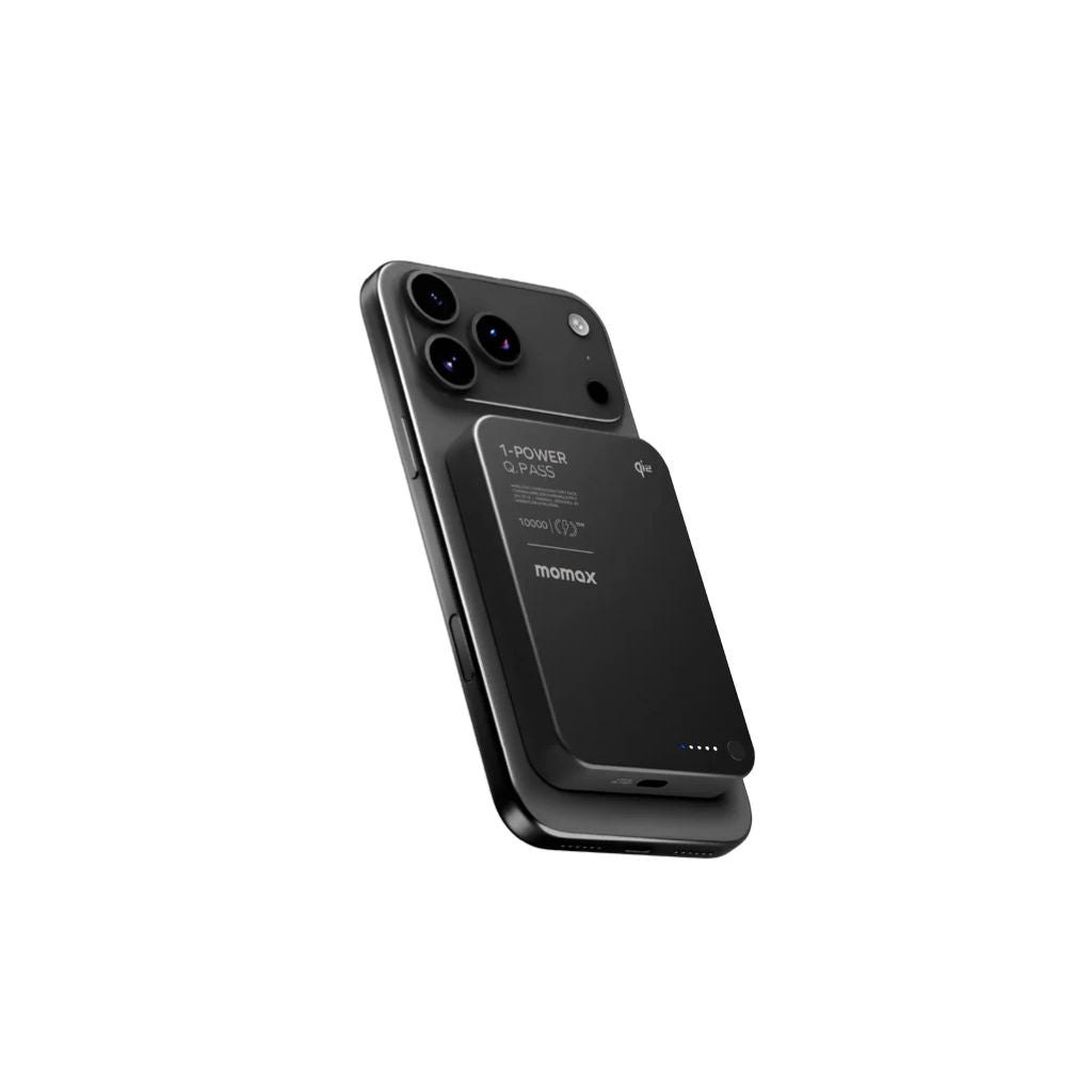 TJM Momax 1-Power Q.Pass 10000mAh Qi2 Magnetic Wireless Power Bank - Black