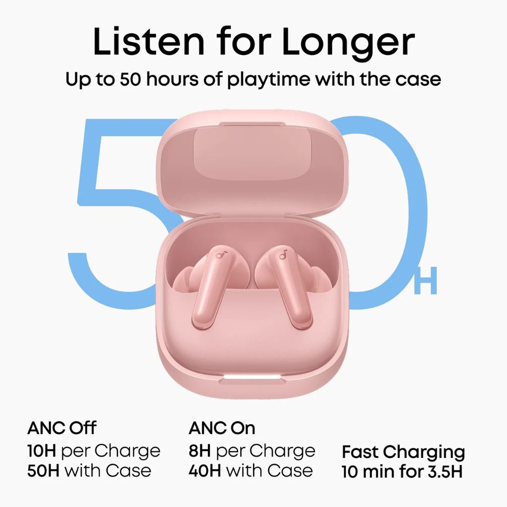 TJM Anker Soundcore R60i NC Wireless Earbuds - Pink