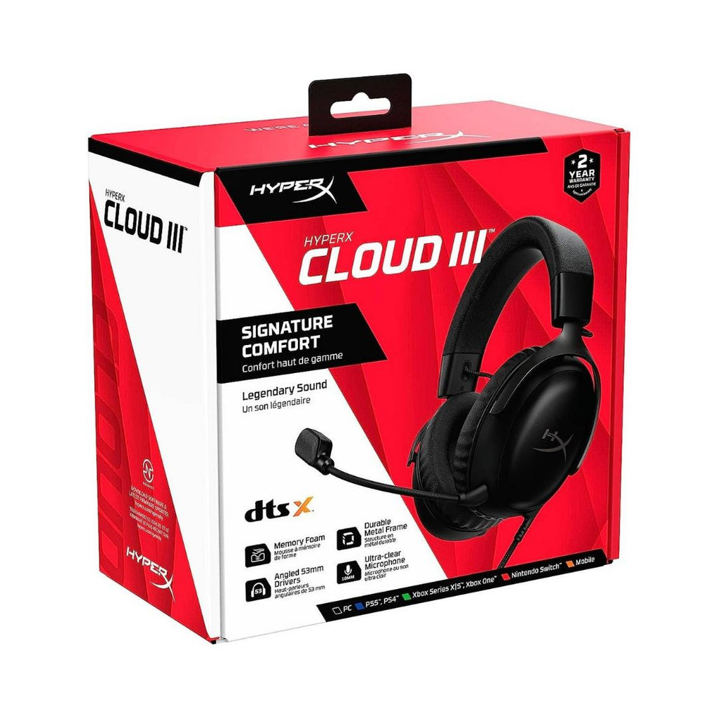 TJM HyperX Cloud III Wired Gaming Headset - Black
