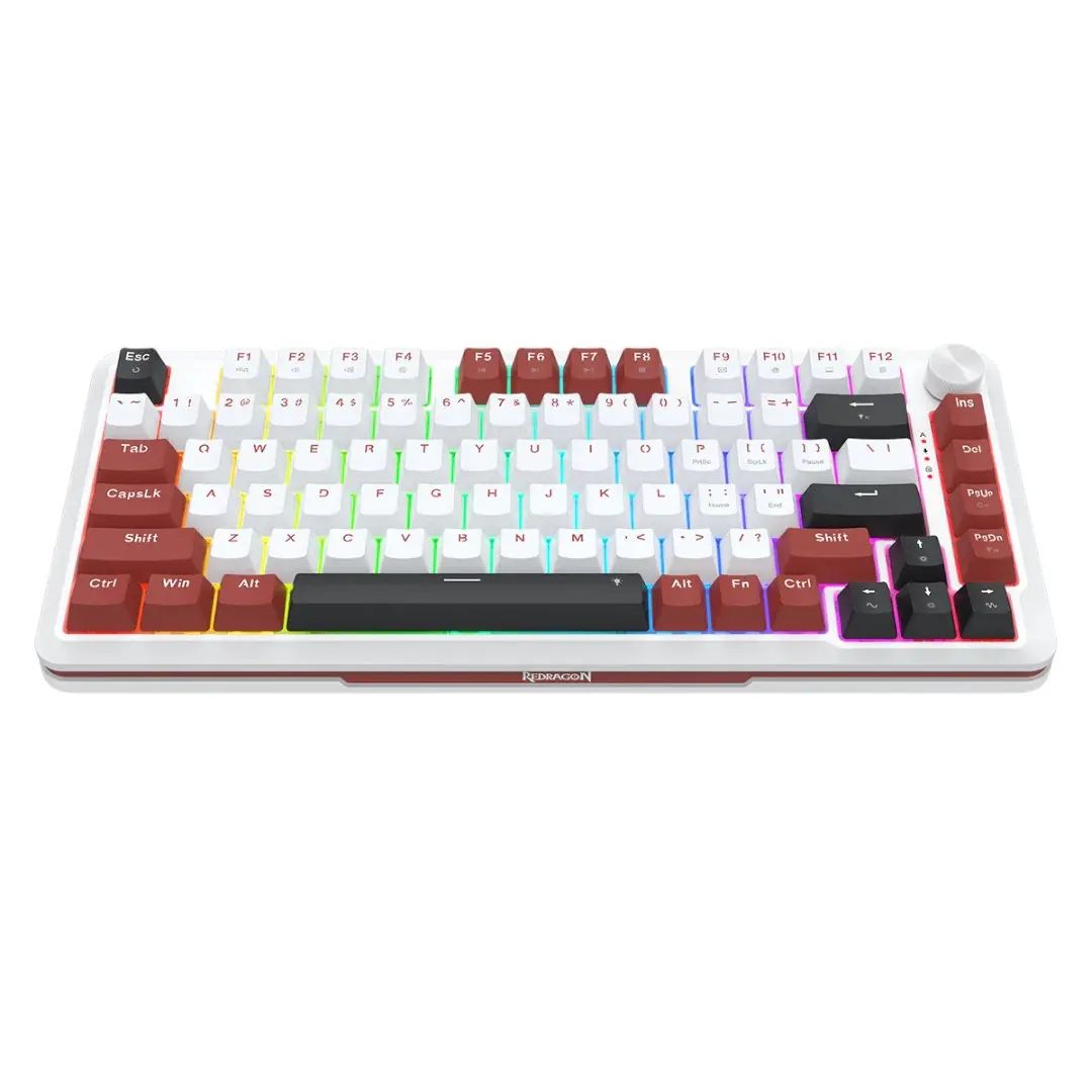TJM Redragon K721WRB Stormhunter Magnetic Wired - White Red