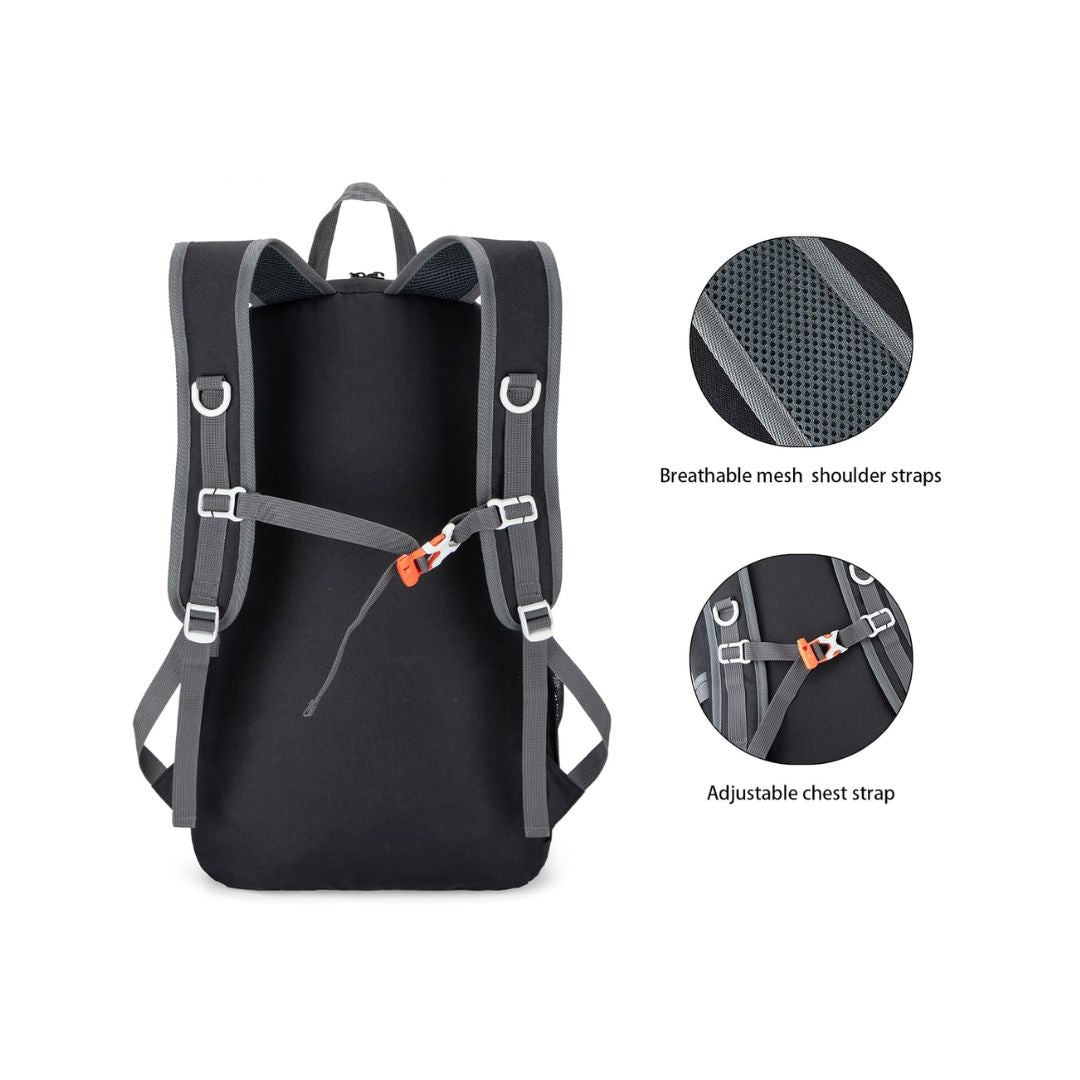 TJM Raptor Travel Hiking Compartments Backpack - Black
