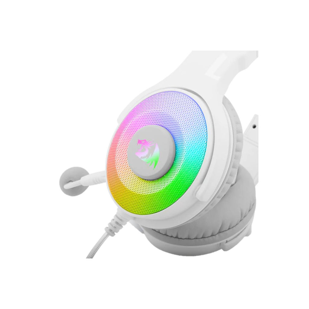 TJM Redragon H350W Pandora RGB Wired Gaming Headset - White