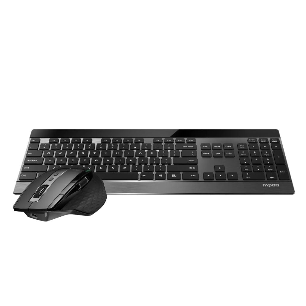 TJM Rapoo 9900M Wireless Keyboard and Mouse Combo Kit  - Black