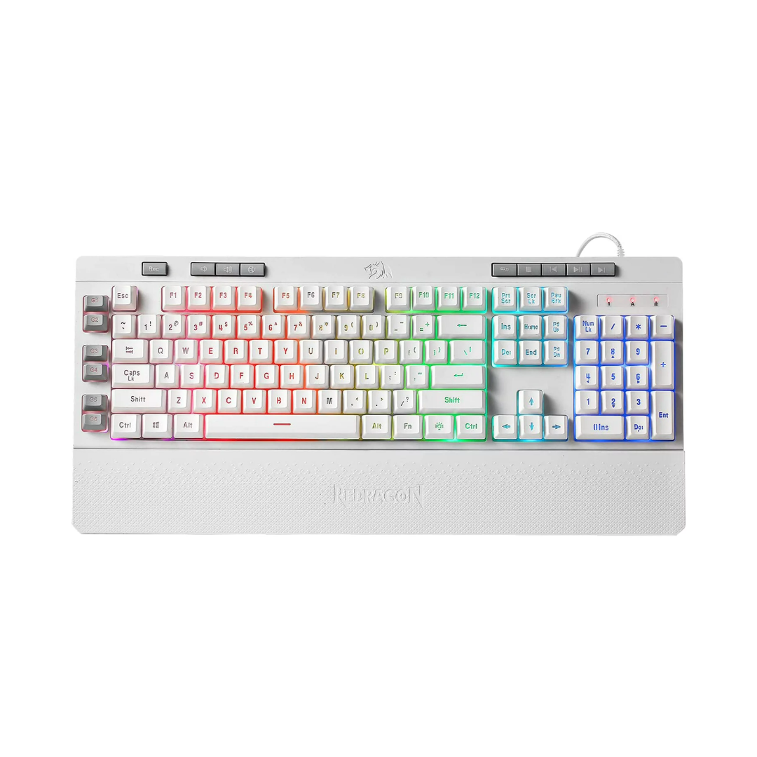 TJM Redragon K512 Shiva RGB Gaming Keyboard - White