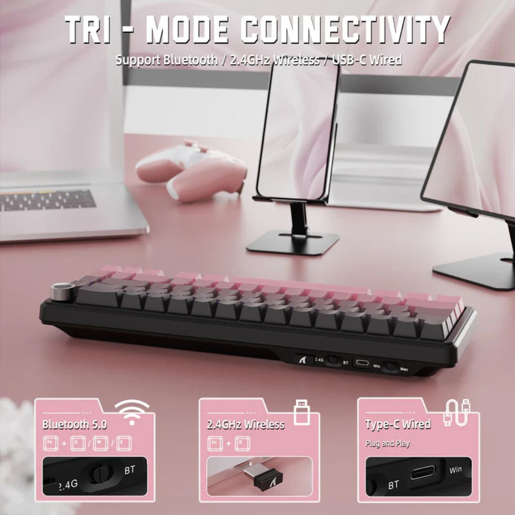 TJM ATTACK SHARK X66 Wireless Mechanical Keyboard - Blackberry