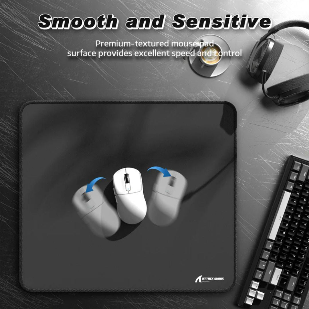 TJM ATTACK SHARK CM02 eSport Gaming Mousepad - Black Dark Gray