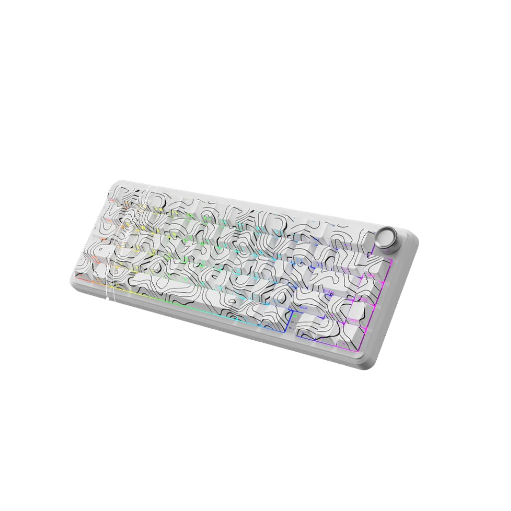 TJM ATTACK SHARK X65 PRO Magnetic Keyboard - White Contours