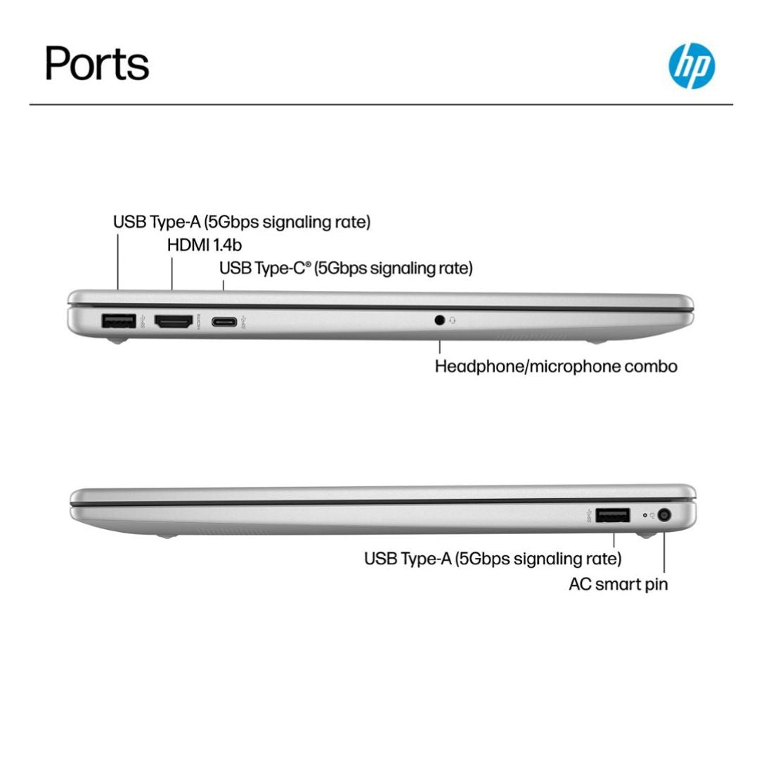 TJM HP 15-FD0154WM, Ultra 5-125H, RAM 8GB, SSD 512GB, Intel Graphics, 15.6" FHD, TouchScreen Silver