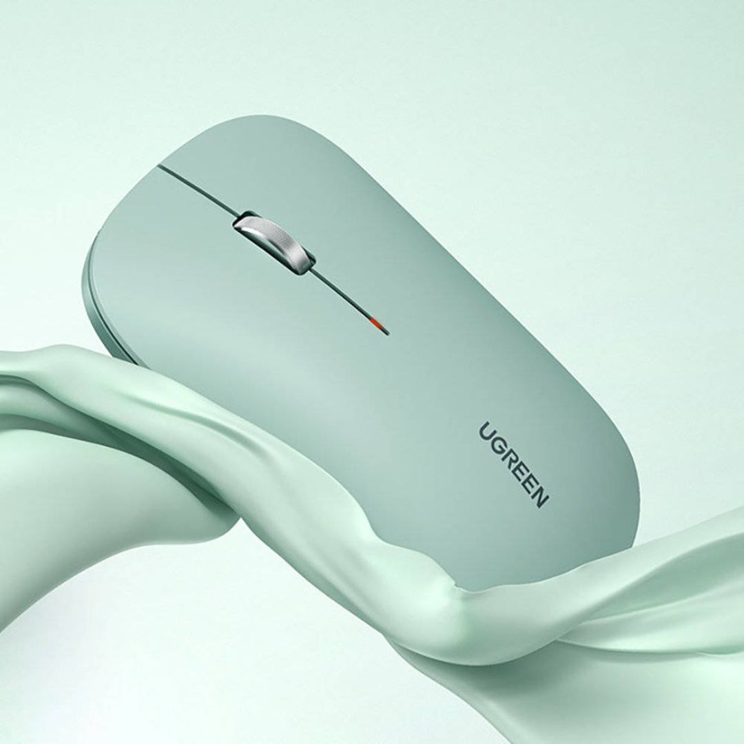 TJM UGREEN MU001 USB Optical Wireless Mouse - Green