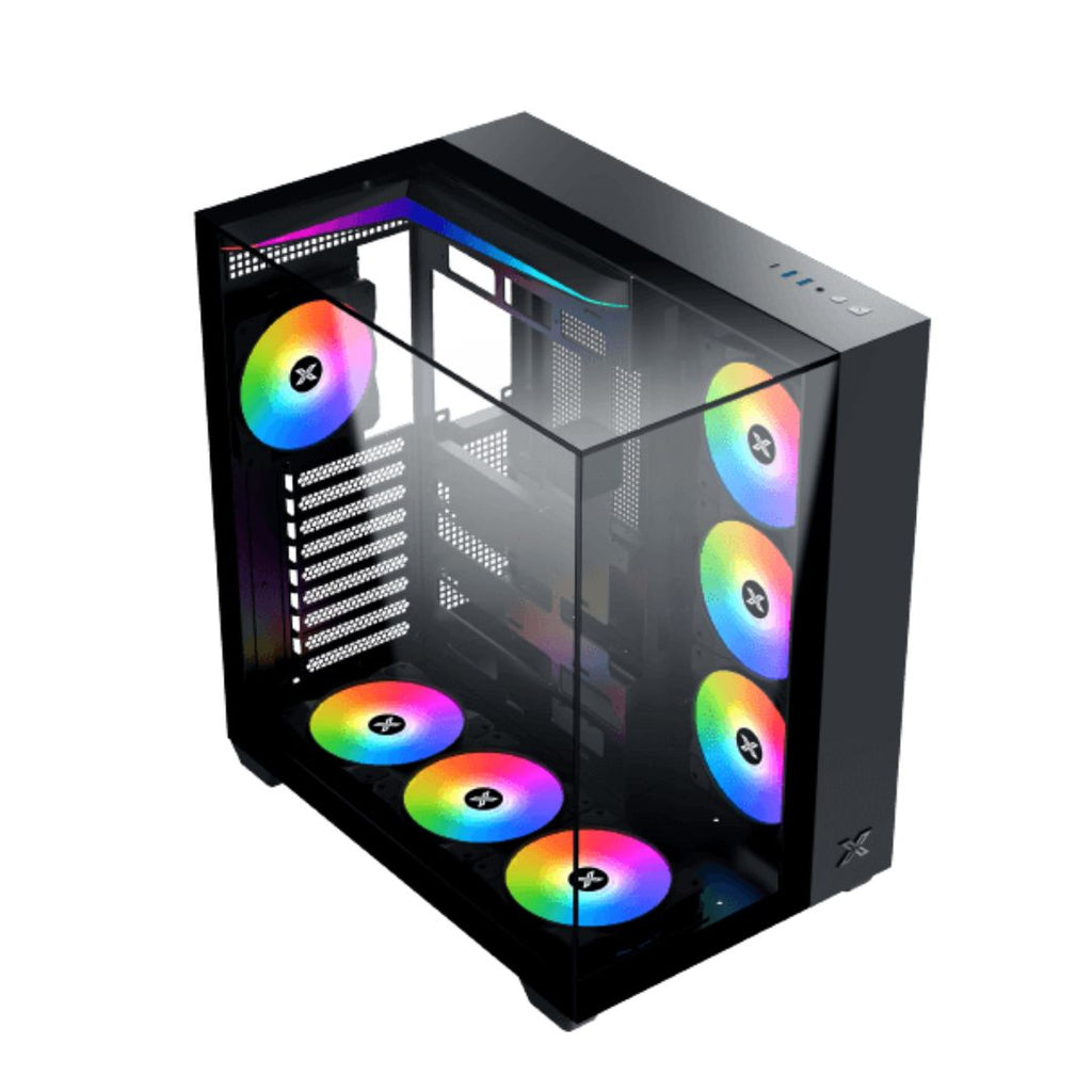TJM Xigmatek Aqua V Mid Tower Case - Black