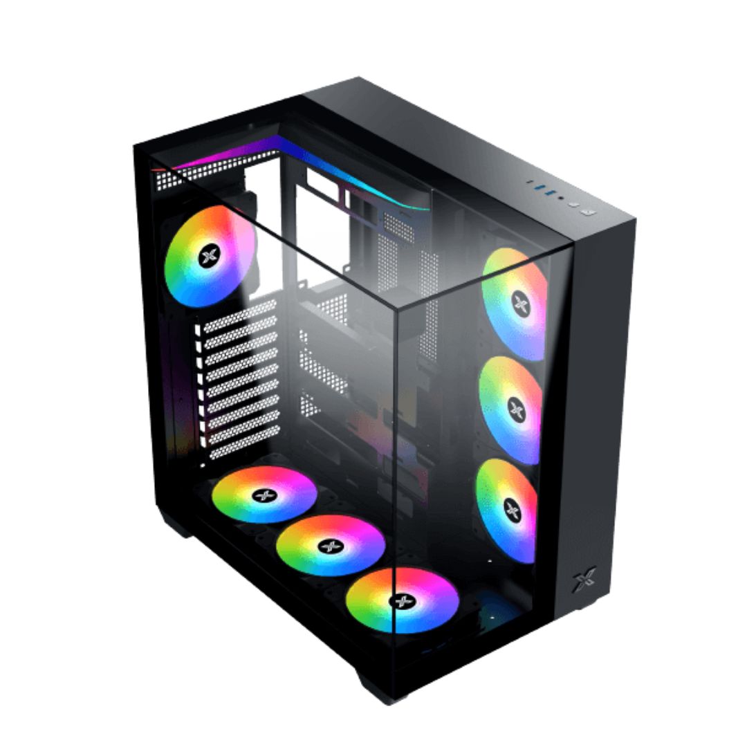 TJM Xigmatek Aqua V Mid Tower Case - Black