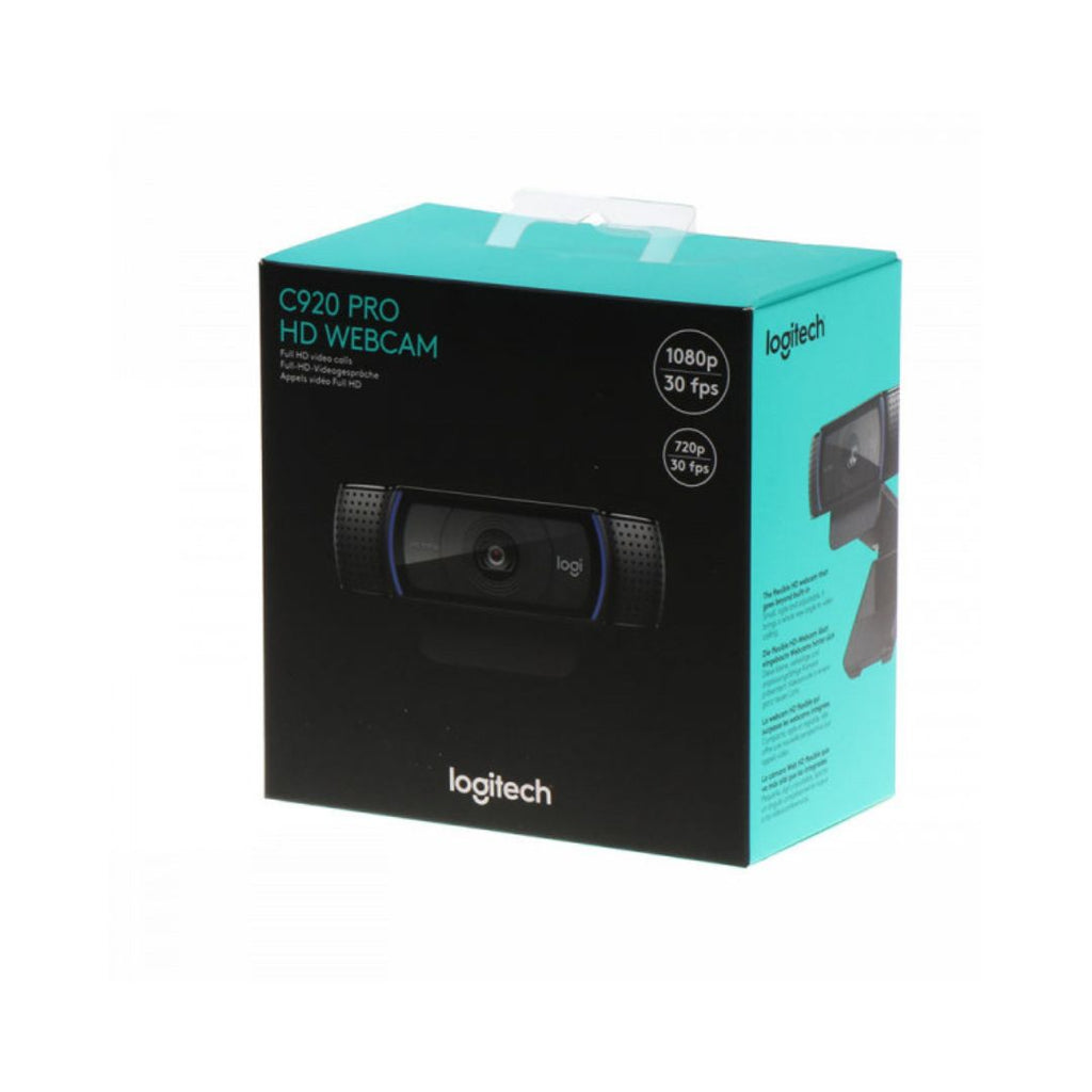 TJM Logitech C920 HD Pro Webcam, Full HD 1080p/30fps
