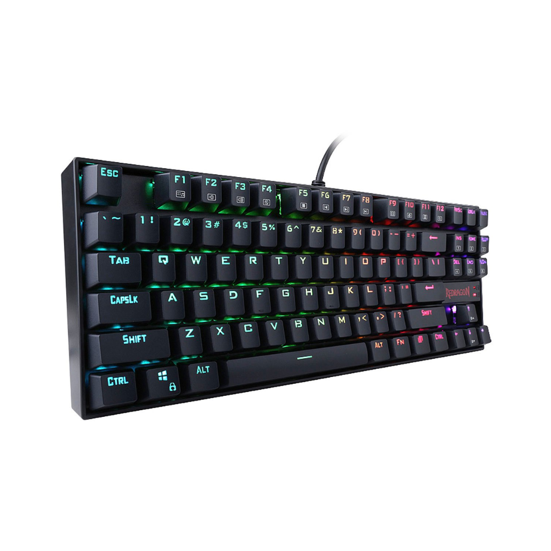 TJM Redragon K552-RGB, Kumara, 80%, Wired, Red Switches - Black