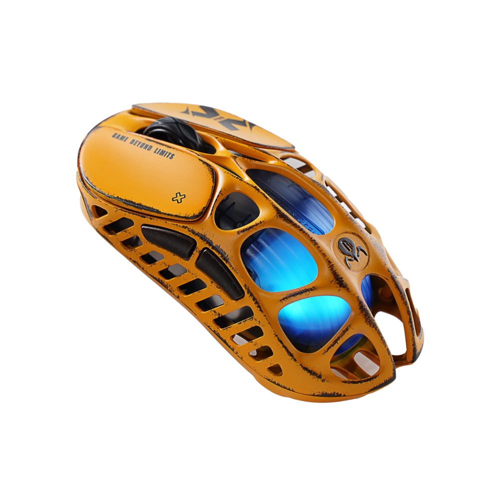 TJM GravaStar Mercury X Pro Gaming Mouse - Battle Worn-Yellow