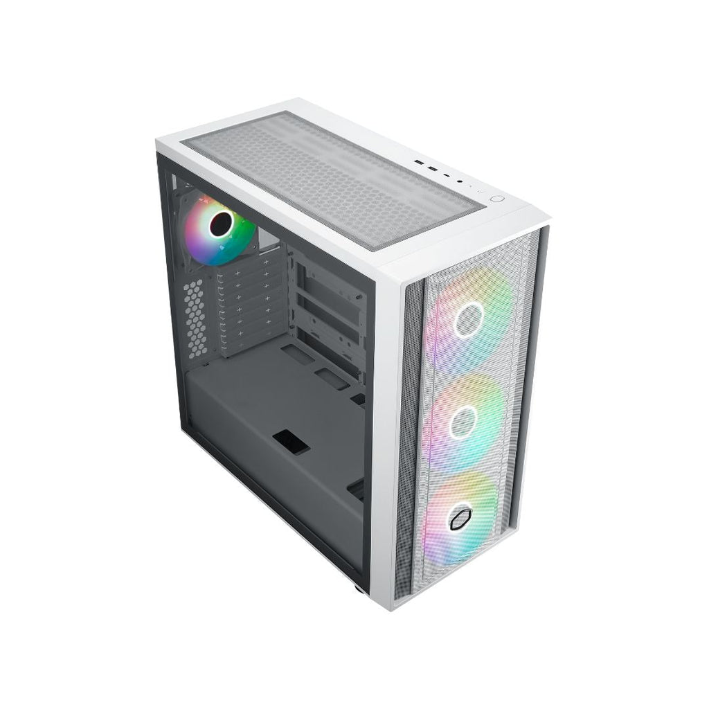 TJM Cooler Master MasterBox 600 Mid Tower 4 Fan - White