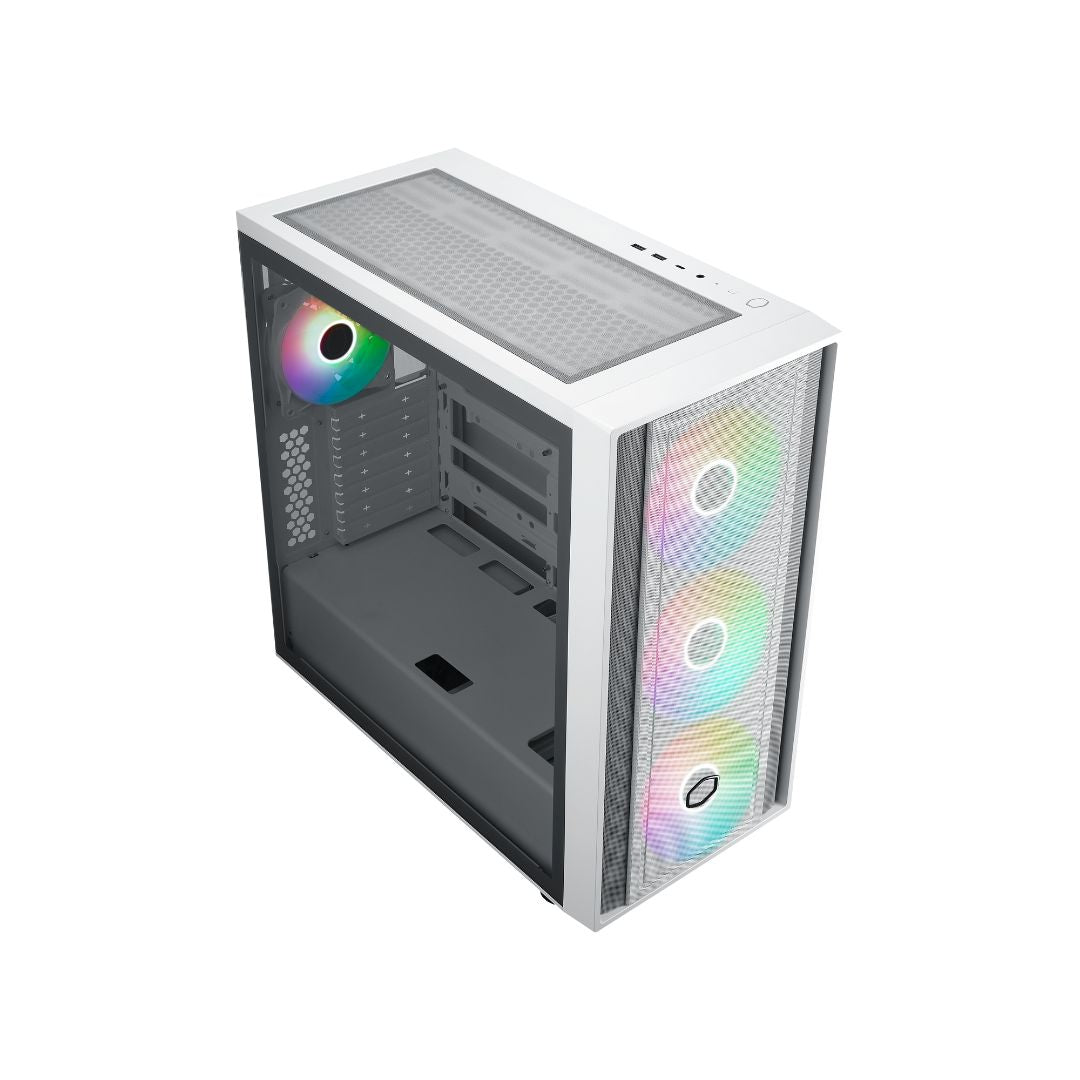 TJM Cooler Master MasterBox 600 Mid Tower 4 Fan - White