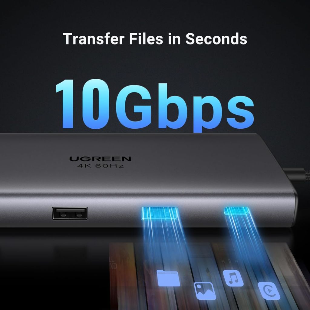 TJM UGREEN USB-C 9-in-1 Docking Station with HDMI and MicroSD