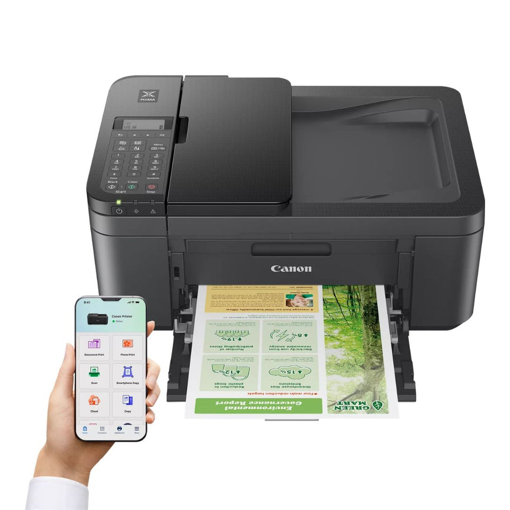 TJM Canon PIXMA TR4645 Wi-Fi, Inkjet Color 4-in-1 Printer, Printing from Smart Devices