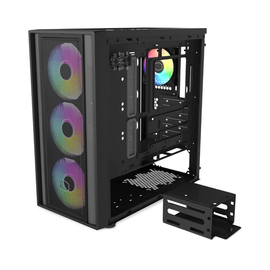TJM Cooler Master MasterBox 600 Mid Tower 4 Fan - Black