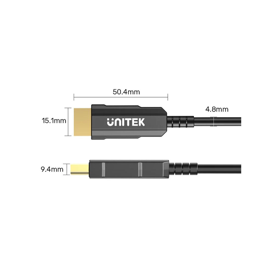 TJM UNITEK 4K 60Hz HDMI Fiber Optic Cable C11072BK-10M
