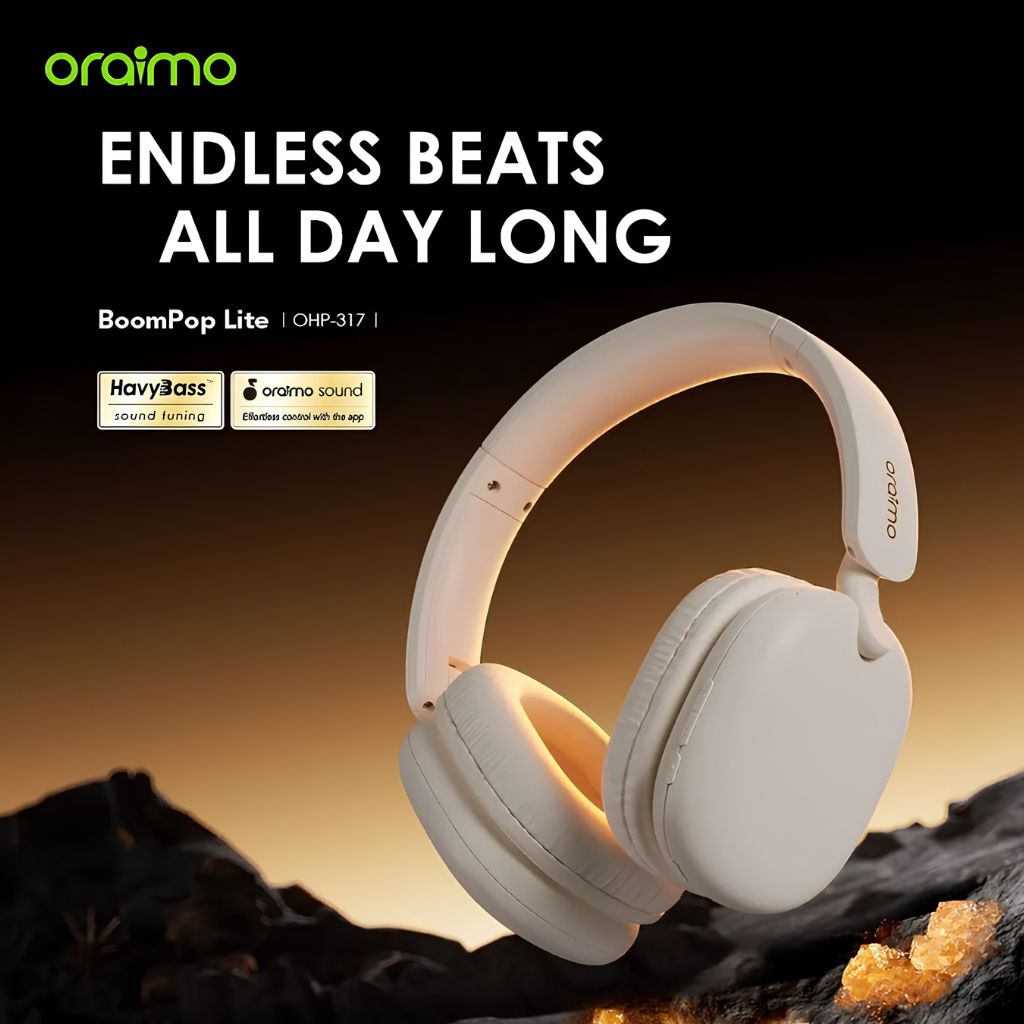 TJM Oraimo Boom Pop Lite Wireless Headset - Light Gold