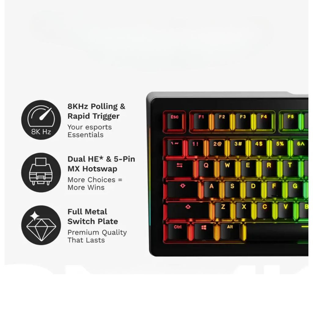 TJM Glorious GMMK 3 HE 65% Gaming Keyboard - Black