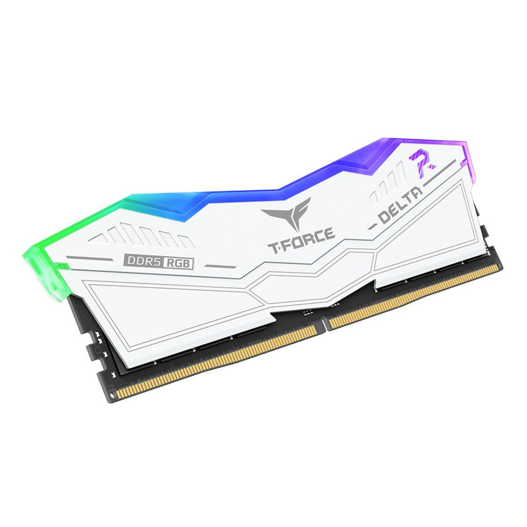 TJM TEAMGROUP T-Force Delta RGB DDR5 Ram 64GB (2x32GB) 6000MHz CL38 - White