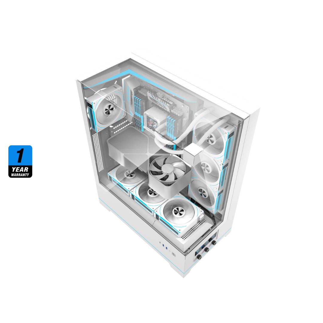 TJM DarkFlash DY450L Pro Mid Tower Case - White