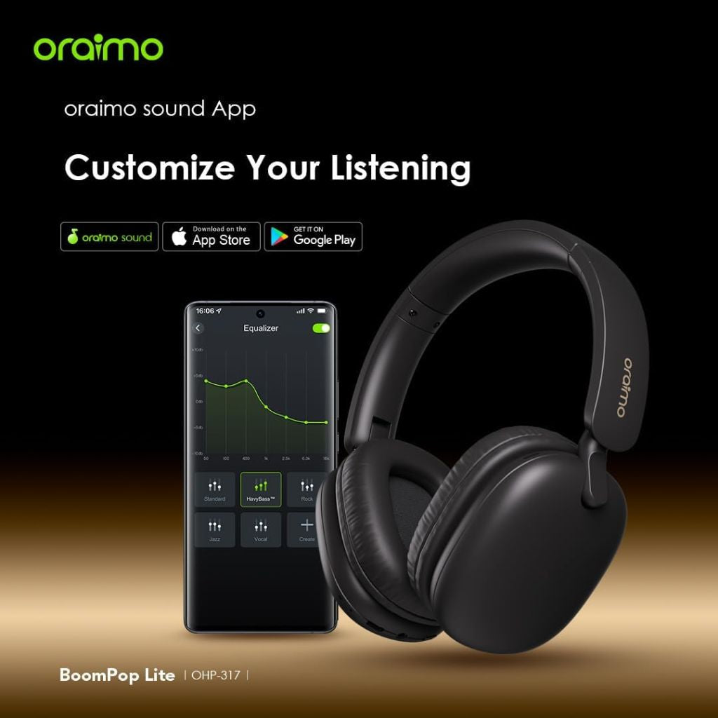 TJM Oraimo Boom Pop Lite Wireless Headset - Speed Black