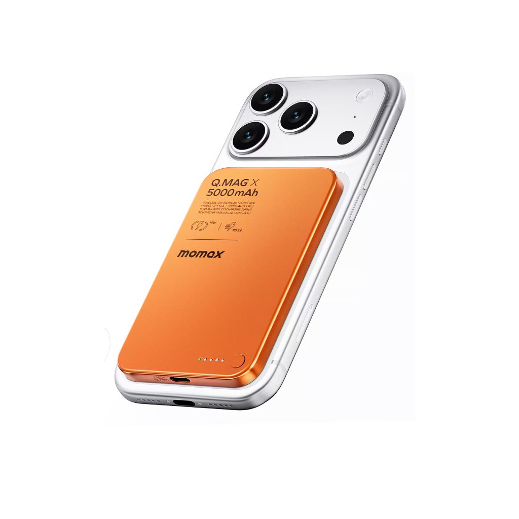 TJM Momax Q.Mag X Magnetic Wireless Power Bank 5000mAh - Orange