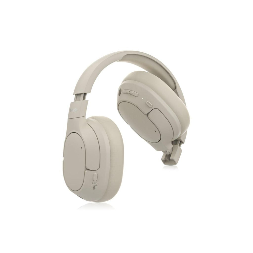 TJM Belkin  SoundForm Isolate Noise Cancelling Over-Ear Headphones - Sand