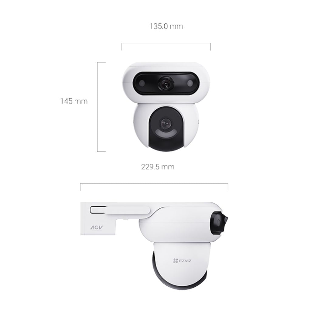 TJM Ezviz HB90x Dual Lens 4G Security Camera + Solar Panel Kit