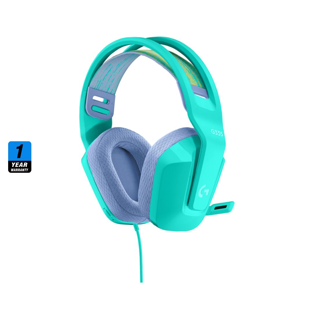 TJM Logitech G335 Wired Gaming Headset - Mint