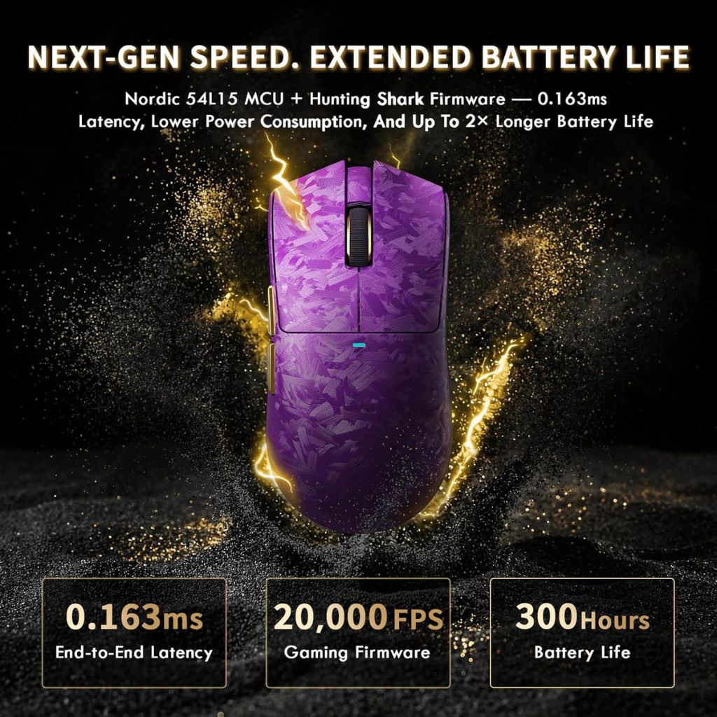 TJM Attack Shark X11 Ultra carbon fiber Wireless - Purple