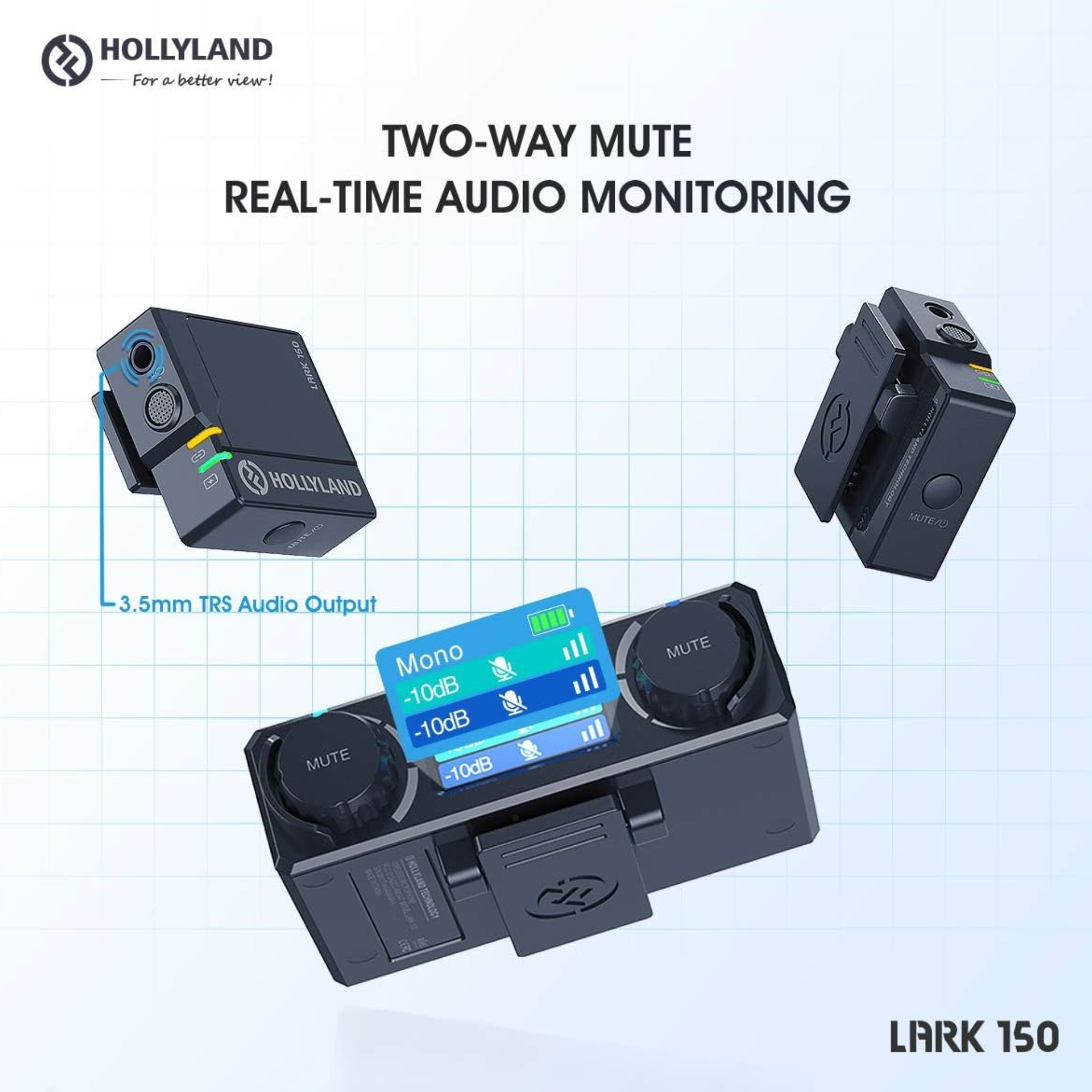 TJM Hollyland LARK 150 Duo - Wireless Lavalier Microphone