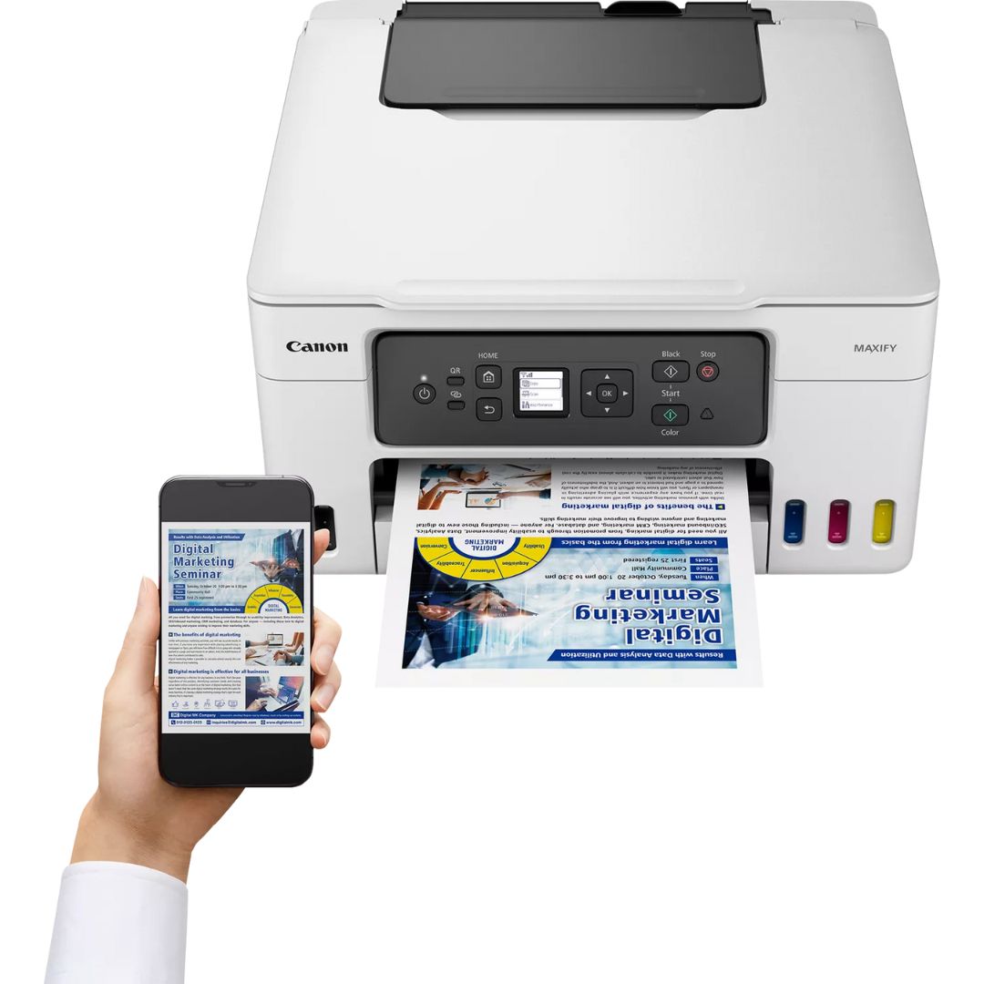 TJM Canon MAXIFY GX3040 Wireless 3-in-1 Refillable MegaTank Inkjet Printer