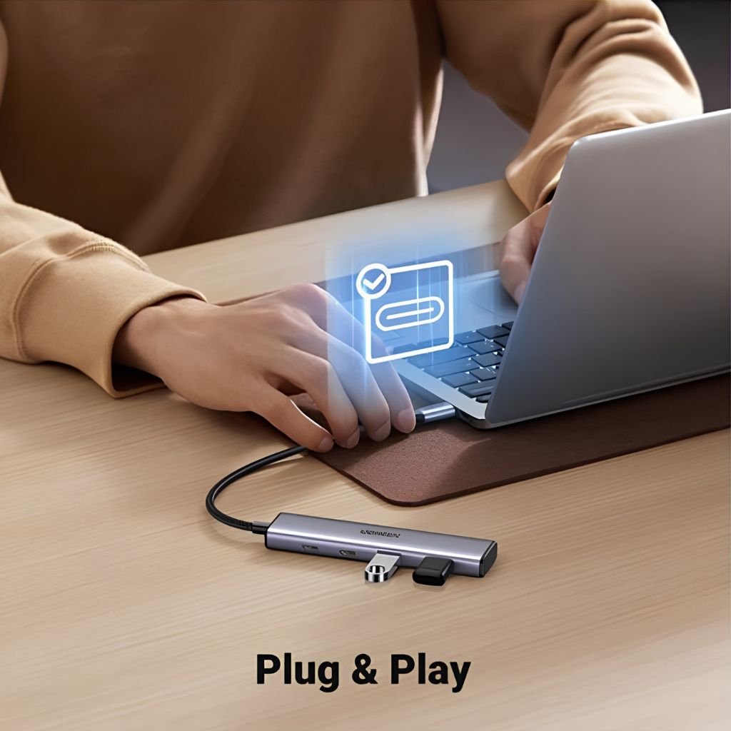 TJM UGREEN UG-15395 4-Port 5Gbps USB-C Hub