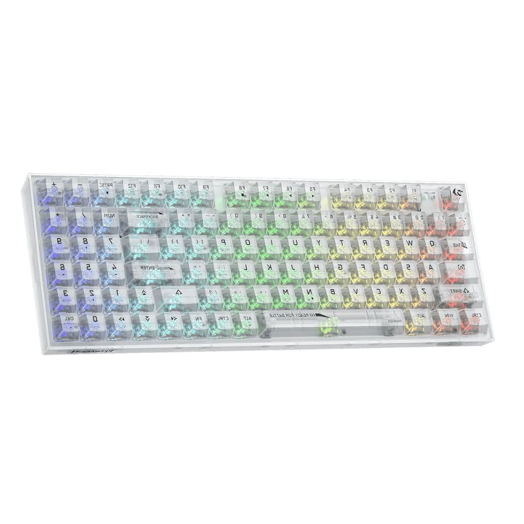 TJM Redragon IRELIA K658CT PRO RGB 90%, USB-C wired, BT , 2.4 GHz wireless Translucent Crystal Switch