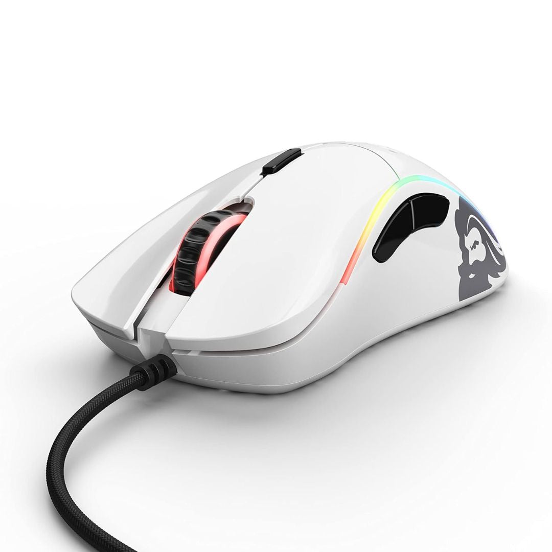 TJM Glorious Gaming Model D Minus Wired Gaming Mouse - Glossy White