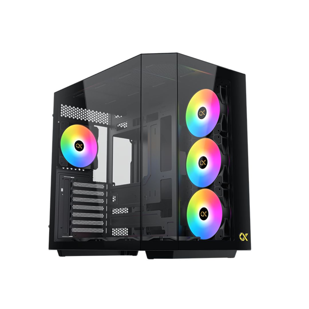 TJM Xigmatek CUBI II Glass Mid Tower Case - Black