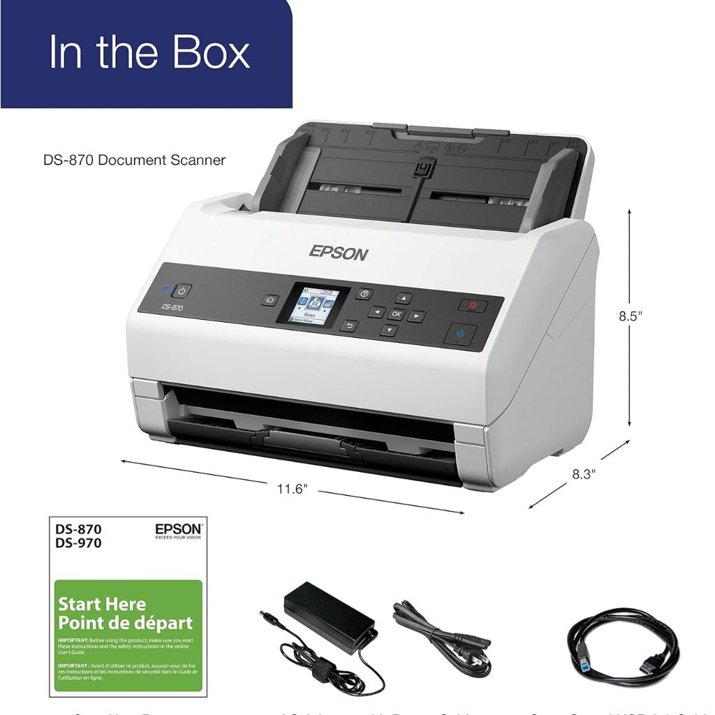 TJM Epson DS-870 - High-Speed Document Scanner