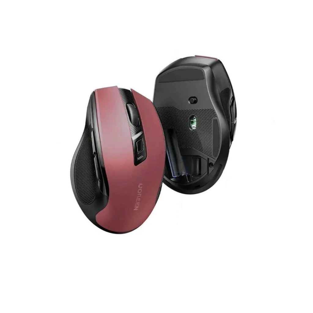 TJM UGREEN MU006 USB Optical Wireless Mouse - Red