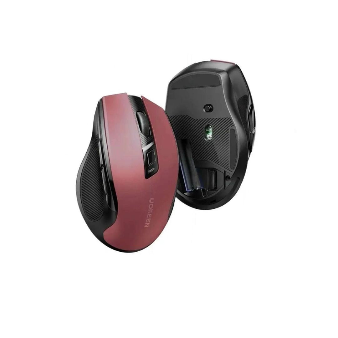 TJM UGREEN MU006 USB Optical Wireless Mouse - Red