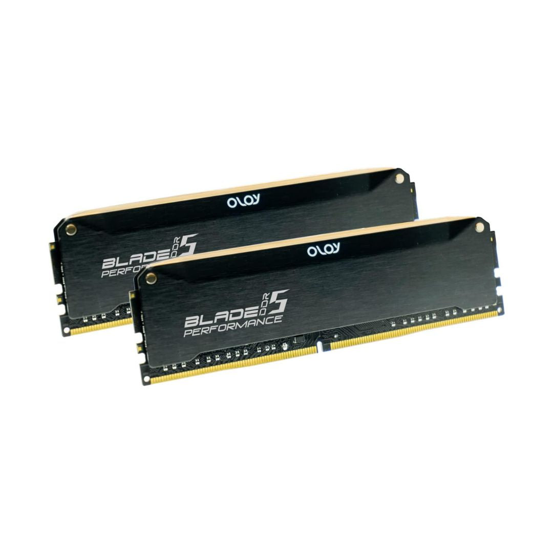 TJM OLOy DDR5 RAM 32GB (2x16GB) Black Hairline Blade RGB 5600MHz CL40