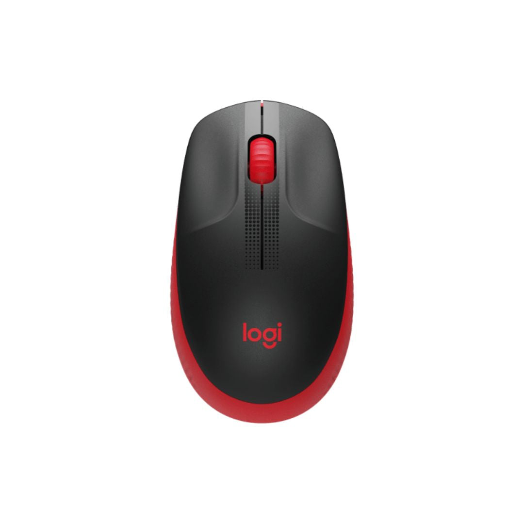 TJM Logitech M190 Full-Size Wireless Mouse - Red