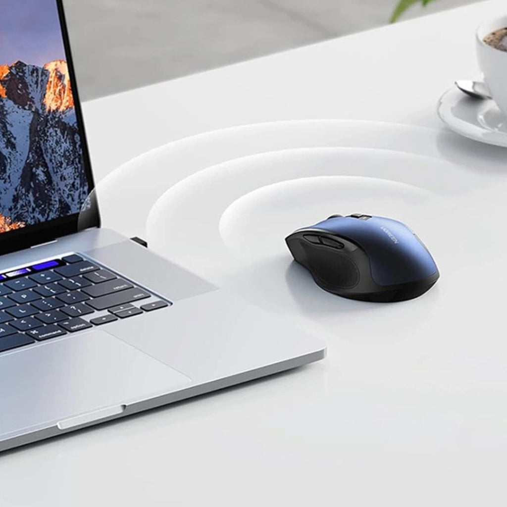 TJM UGREEN MU006 USB Optical Wireless Mouse - Blue