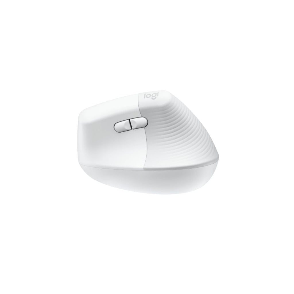 TJM Logitech Lift Vertical Ergonomic, Bluetooth, Wireless Mouse - White