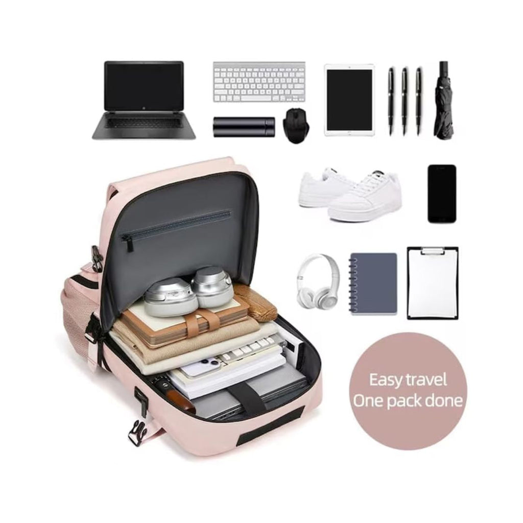 TJM Raptor Travel Hiking Compartments Backpack - Pink